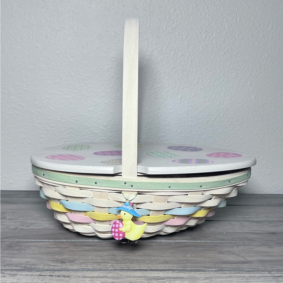 Longaberger 2009 Egg Shaped Easter Basket Combo w/Lid, Liner, Protector & Tie-on - Picture 16 of 16